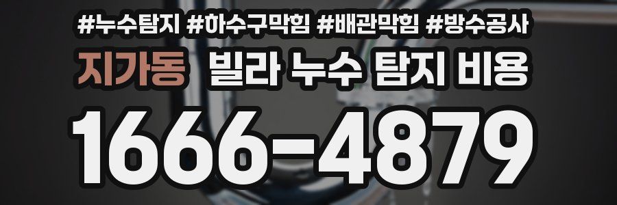 지가동 빌라 누수 탐지 비용