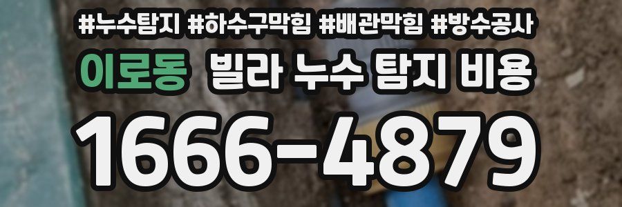 이로동 빌라 누수 탐지 비용