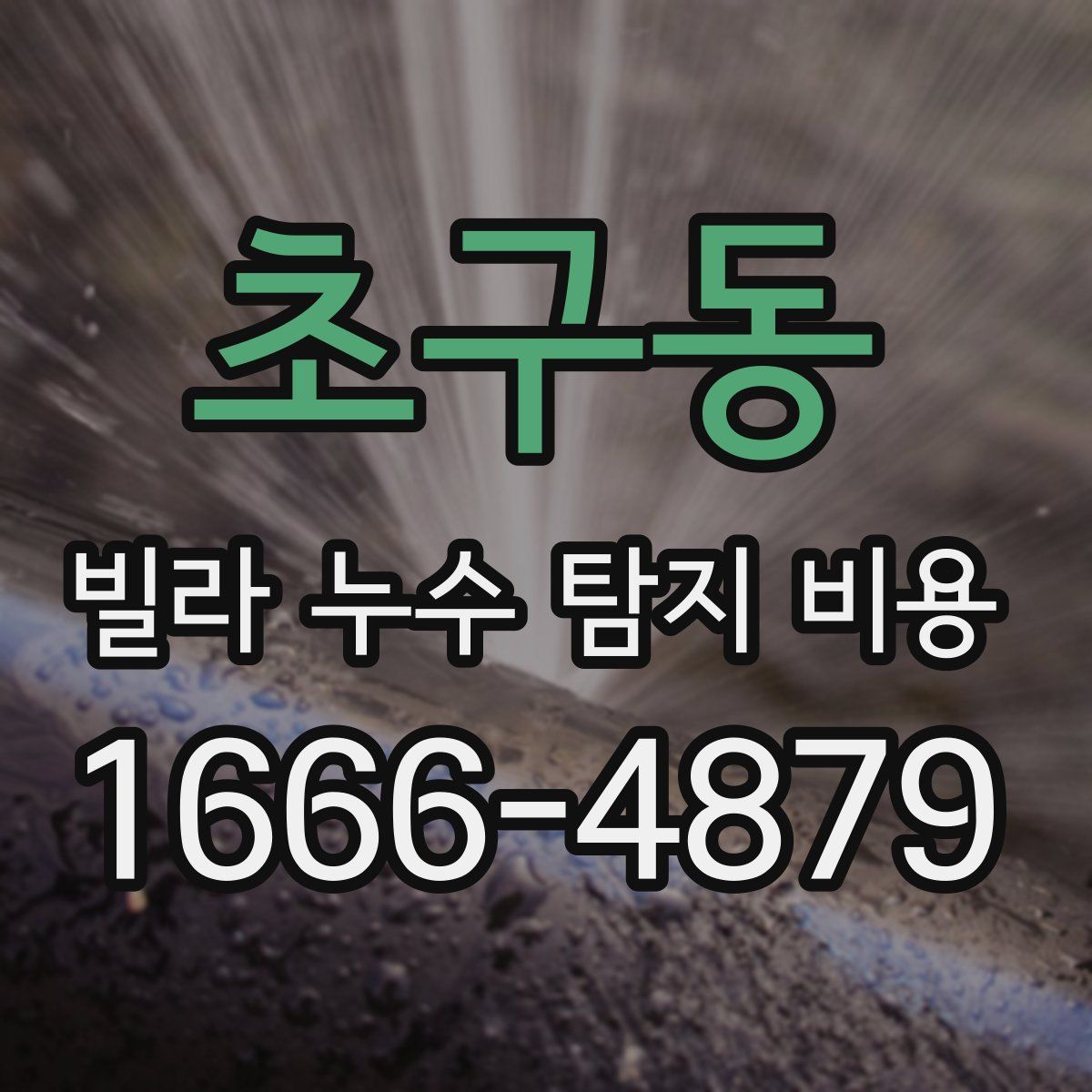 초구동 빌라 누수 탐지 비용