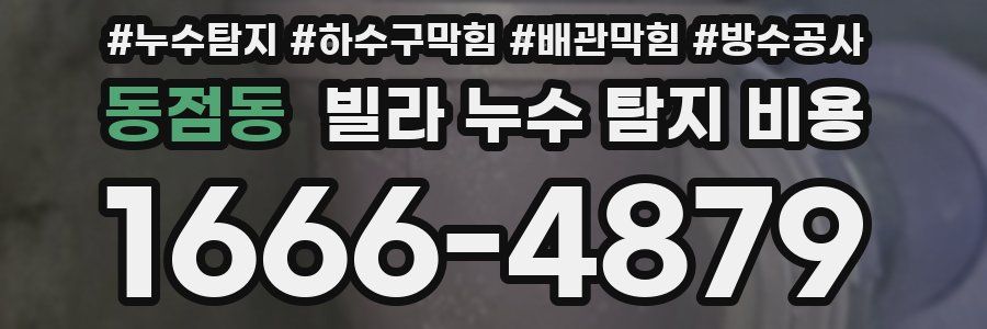 동점동 빌라 누수 탐지 비용