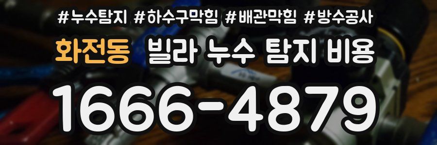 화전동 빌라 누수 탐지 비용