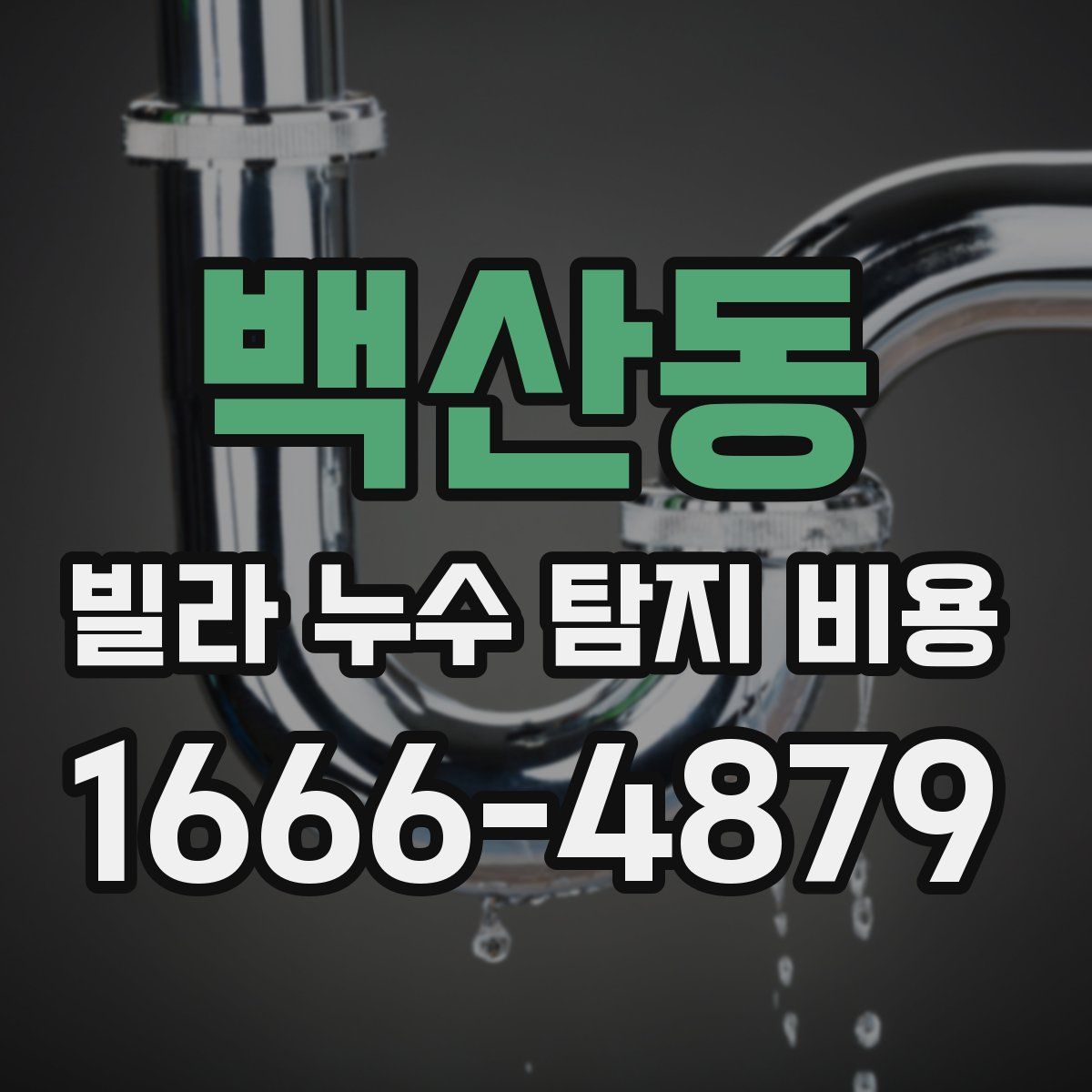 백산동 빌라 누수 탐지 비용