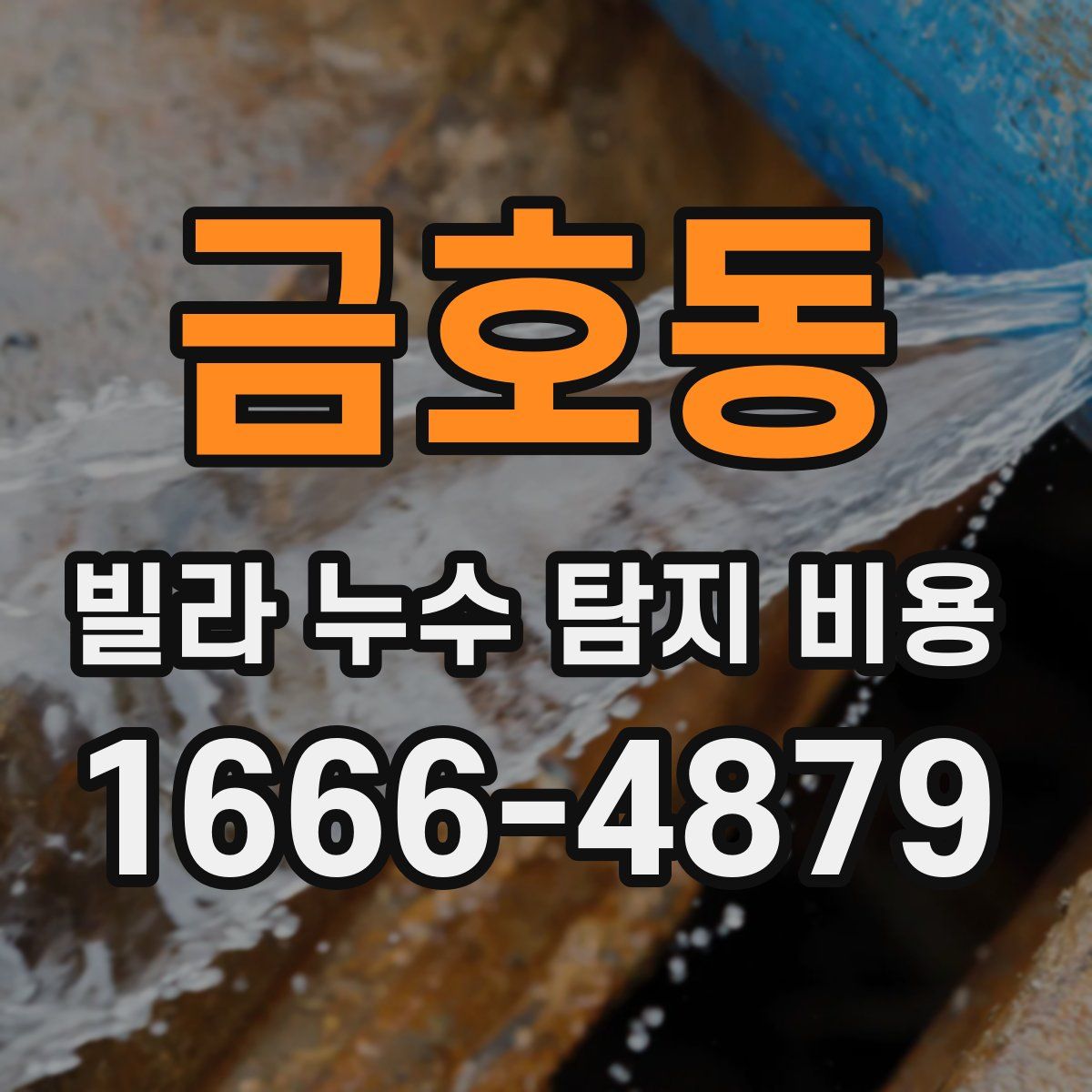 금호동 빌라 누수 탐지 비용