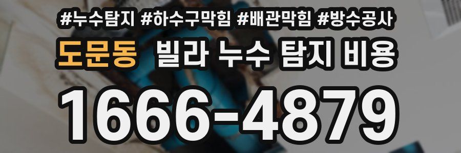 도문동 빌라 누수 탐지 비용