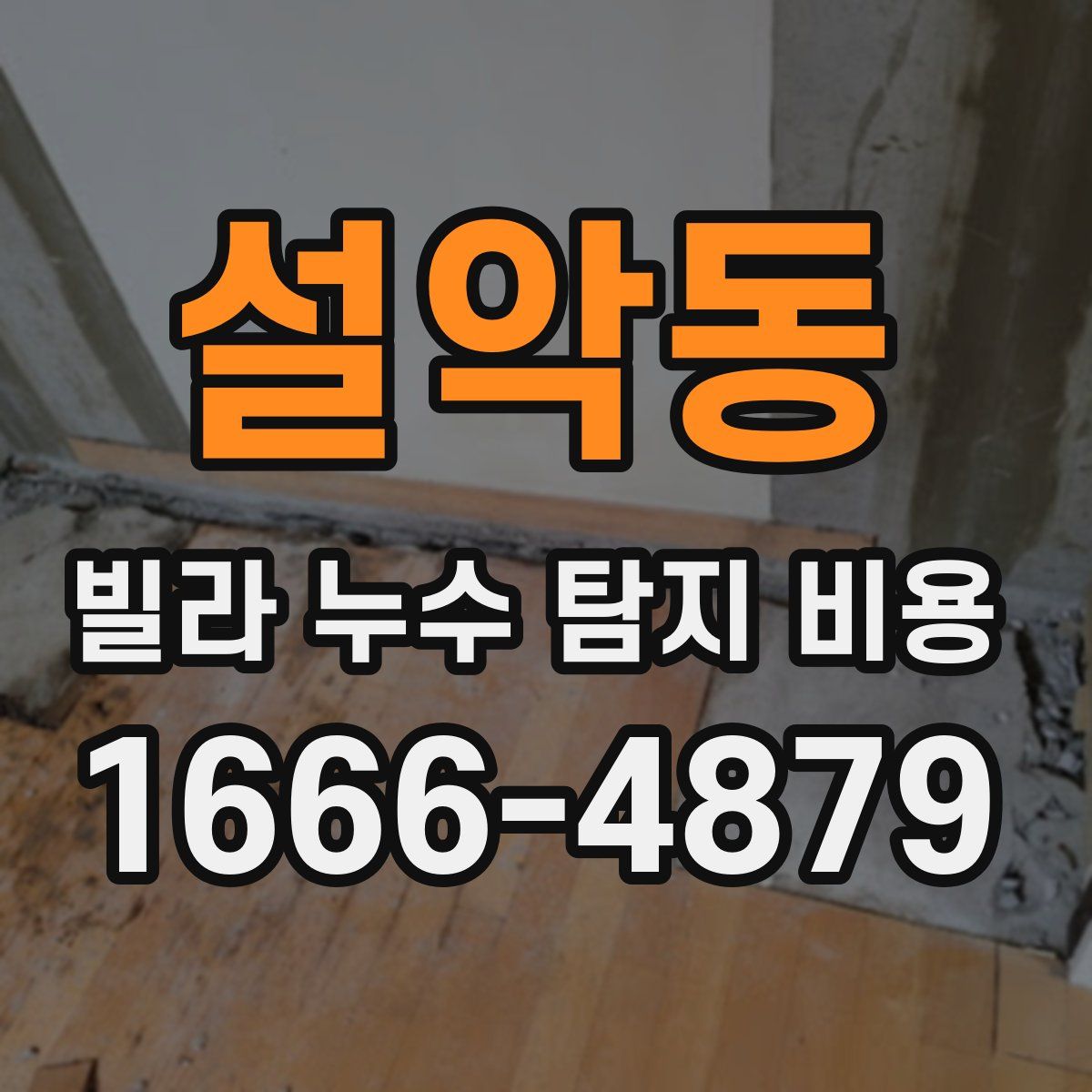 설악동 빌라 누수 탐지 비용