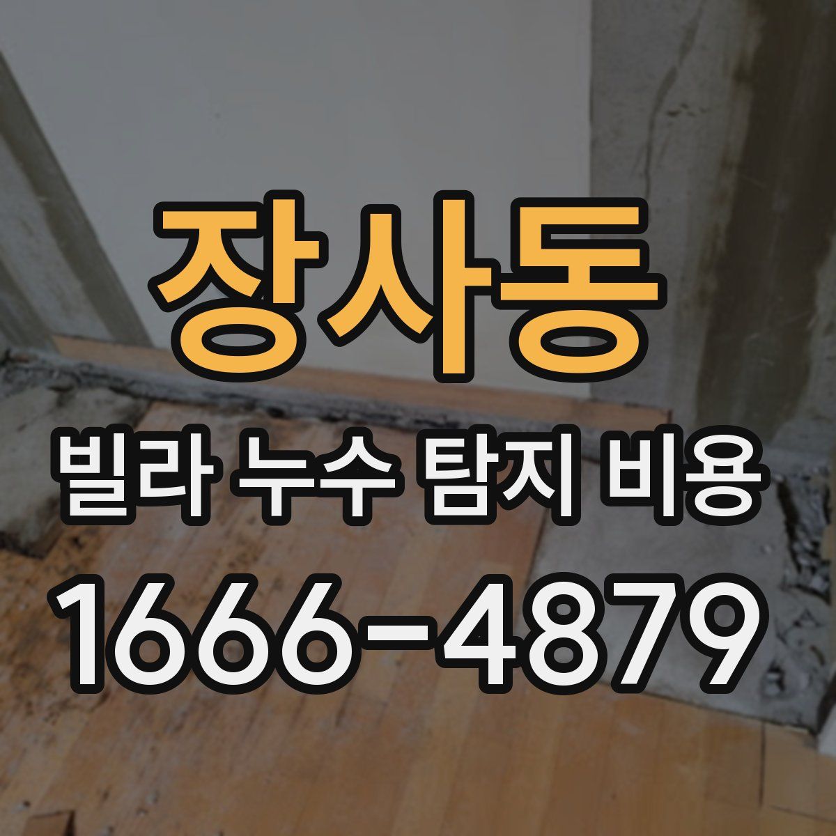 장사동 빌라 누수 탐지 비용