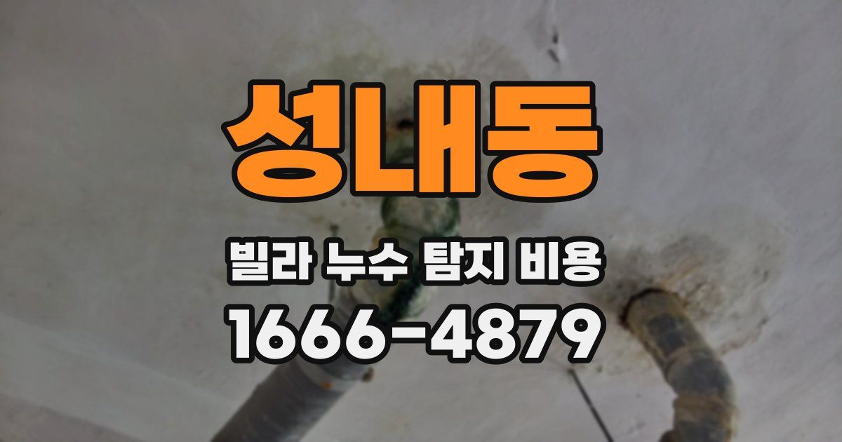 성내동 빌라 누수 탐지 비용