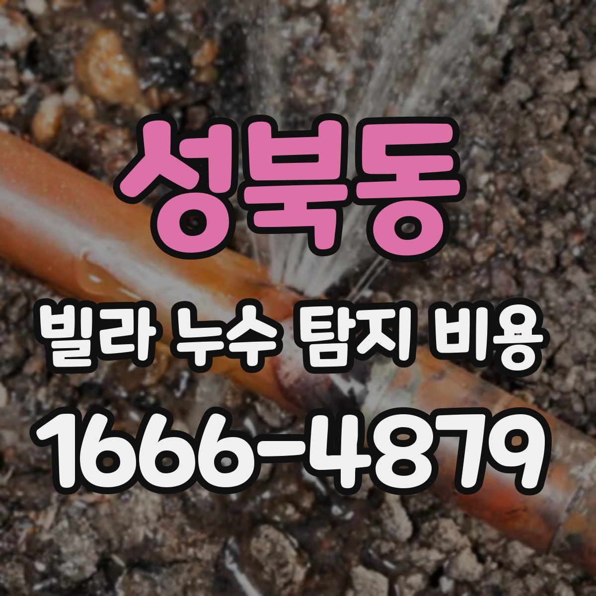 성북동 빌라 누수 탐지 비용