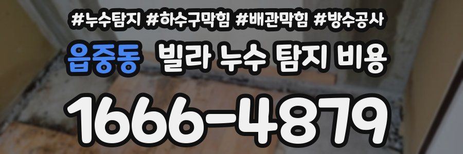 읍중동 빌라 누수 탐지 비용