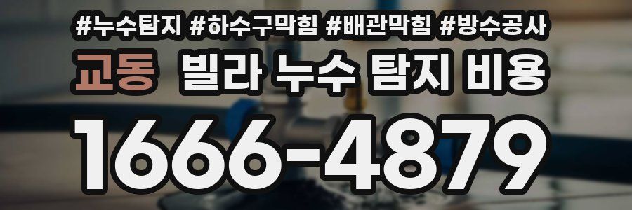 교동 빌라 누수 탐지 비용