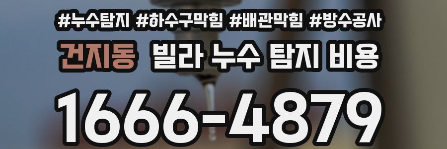 건지동 빌라 누수 탐지 비용