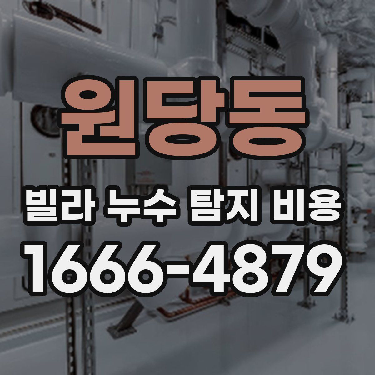 원당동 빌라 누수 탐지 비용