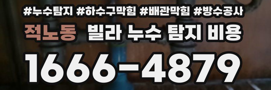 적노동 빌라 누수 탐지 비용