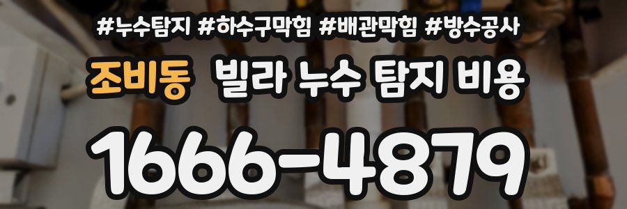 조비동 빌라 누수 탐지 비용