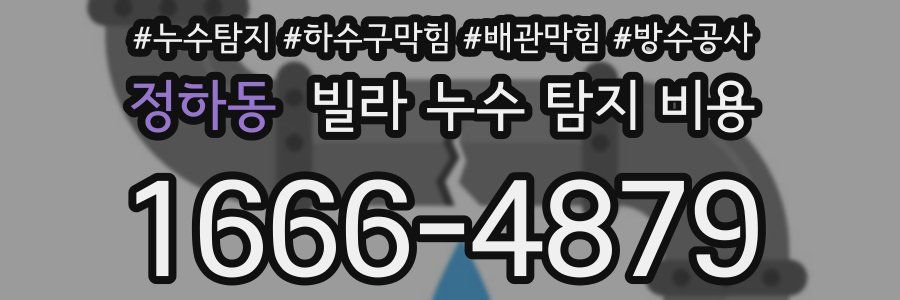정하동 빌라 누수 탐지 비용