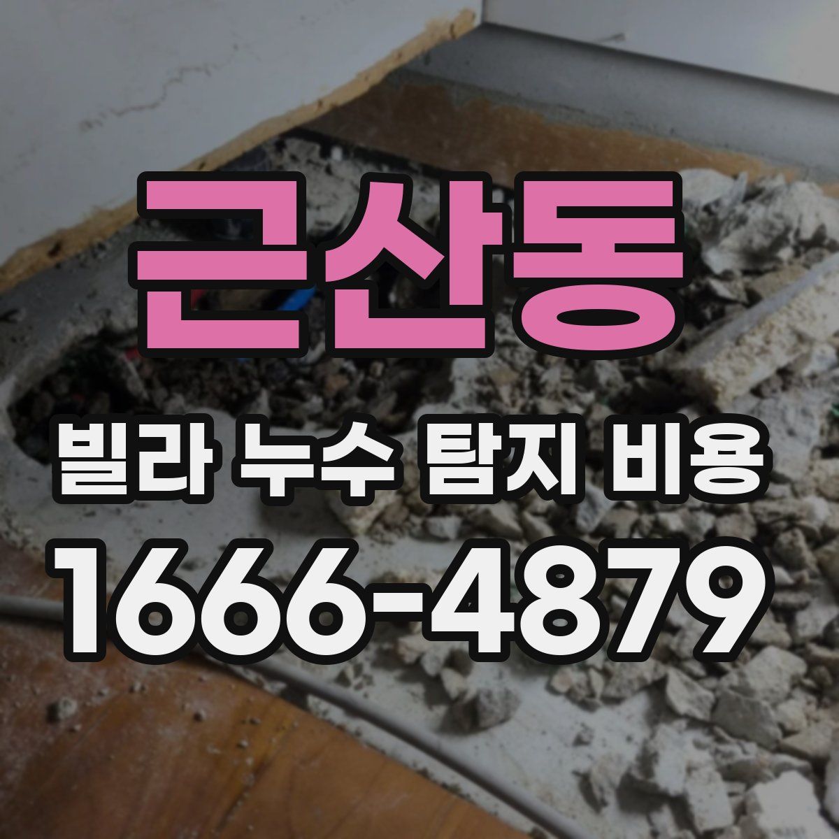 근산동 빌라 누수 탐지 비용