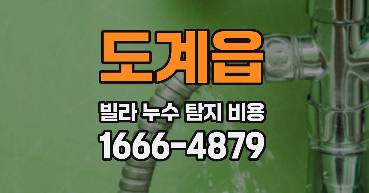 도계읍 빌라 누수 탐지 비용