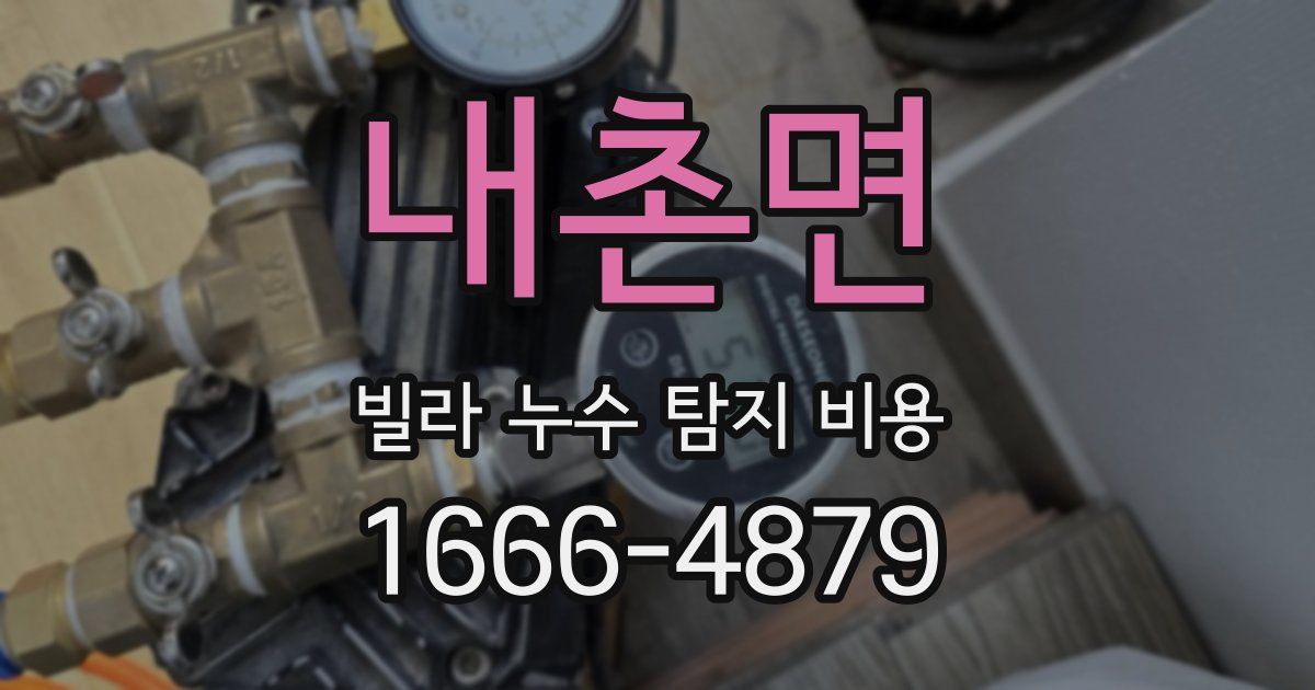 내촌면 빌라 누수 탐지 비용