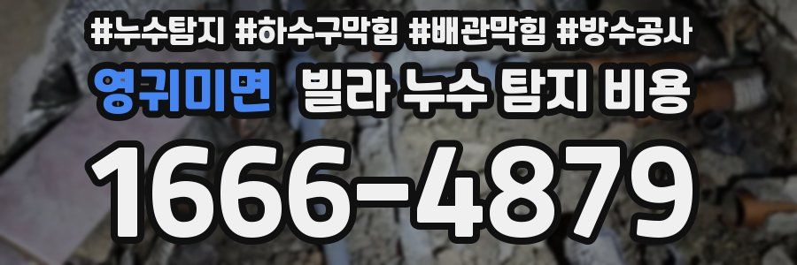 영귀미면 빌라 누수 탐지 비용