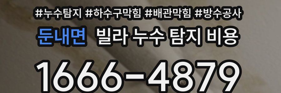 둔내면 빌라 누수 탐지 비용