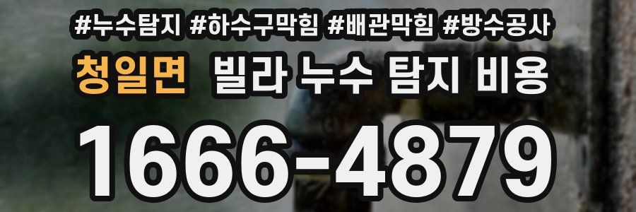 청일면 빌라 누수 탐지 비용