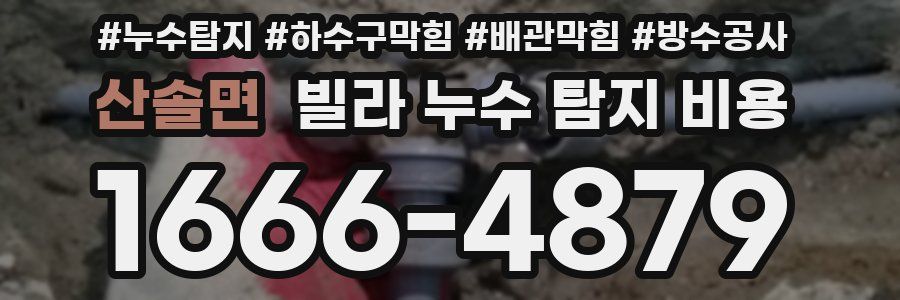 산솔면 빌라 누수 탐지 비용