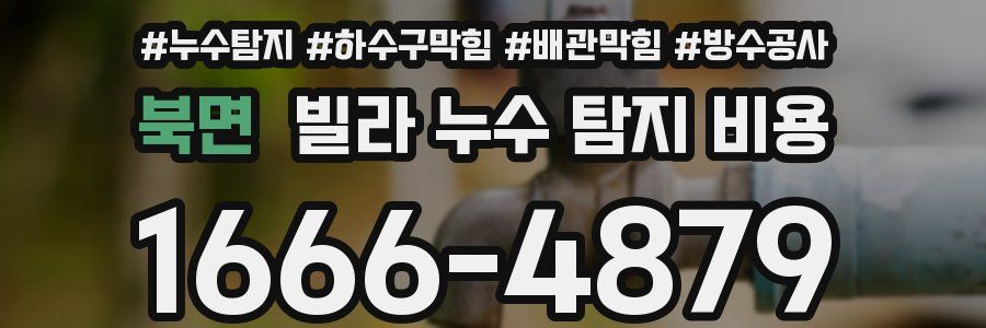 북면 빌라 누수 탐지 비용
