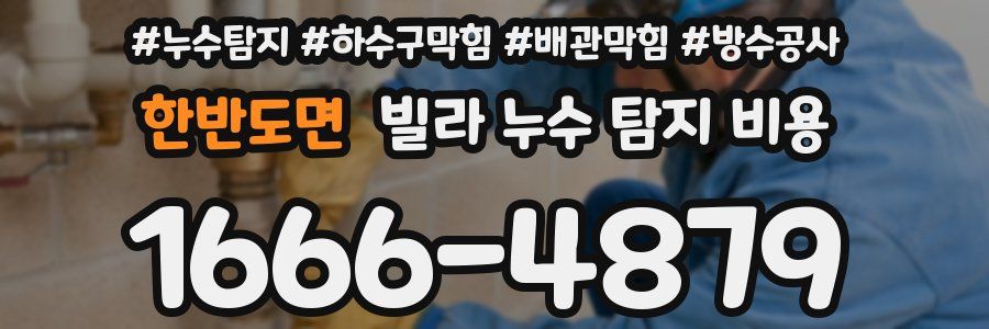 한반도면 빌라 누수 탐지 비용