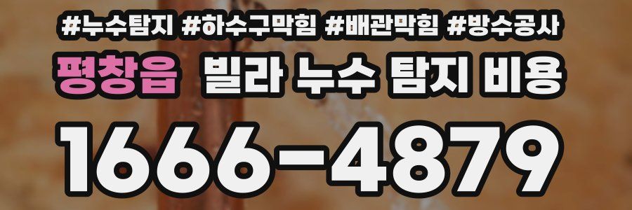 평창읍 빌라 누수 탐지 비용