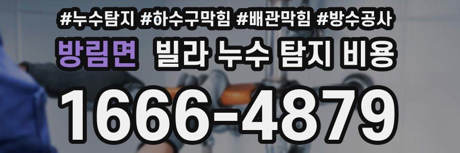 방림면 빌라 누수 탐지 비용