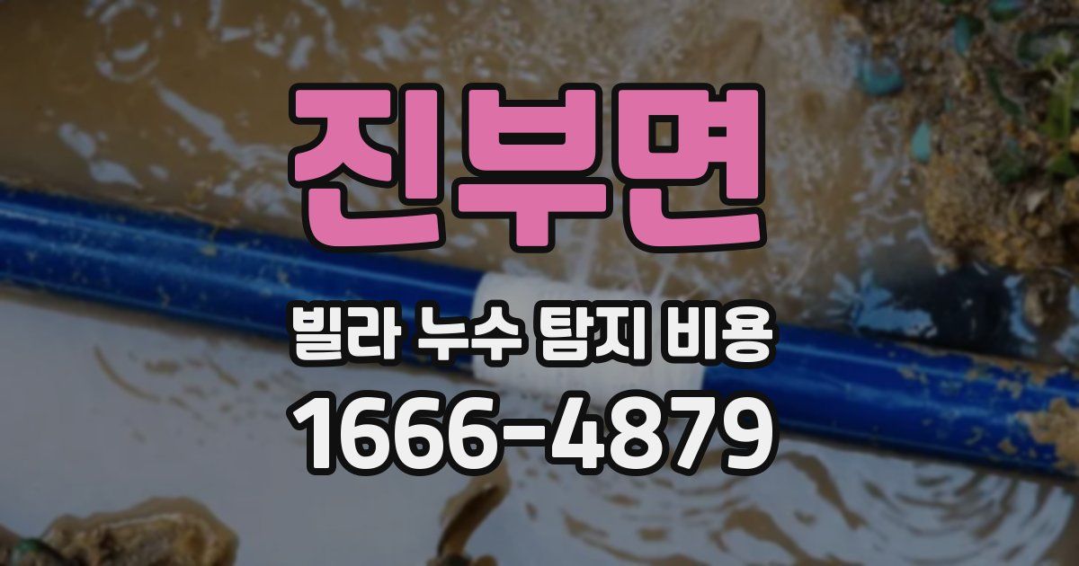 진부면 빌라 누수 탐지 비용