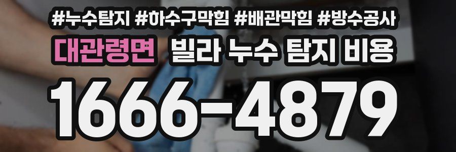 대관령면 빌라 누수 탐지 비용