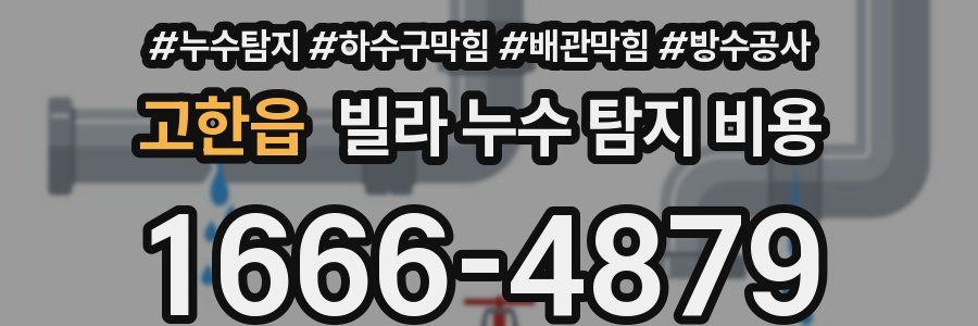 고한읍 빌라 누수 탐지 비용