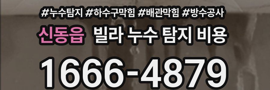 신동읍 빌라 누수 탐지 비용