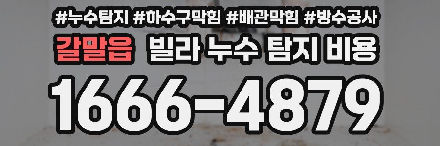 갈말읍 빌라 누수 탐지 비용