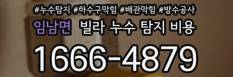 임남면 빌라 누수 탐지 비용