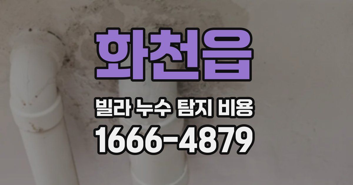 화천읍 빌라 누수 탐지 비용