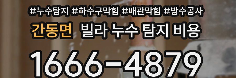 간동면 빌라 누수 탐지 비용