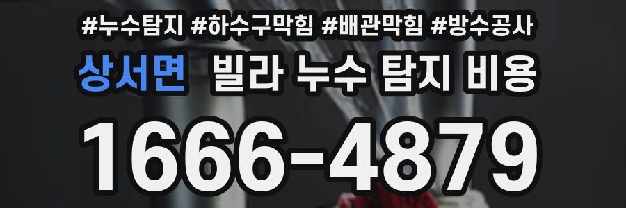 상서면 빌라 누수 탐지 비용