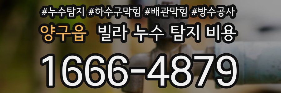 양구읍 빌라 누수 탐지 비용