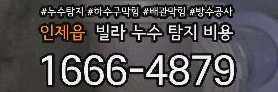 인제읍 빌라 누수 탐지 비용