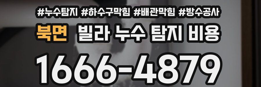 북면 빌라 누수 탐지 비용