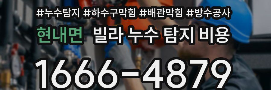 현내면 빌라 누수 탐지 비용