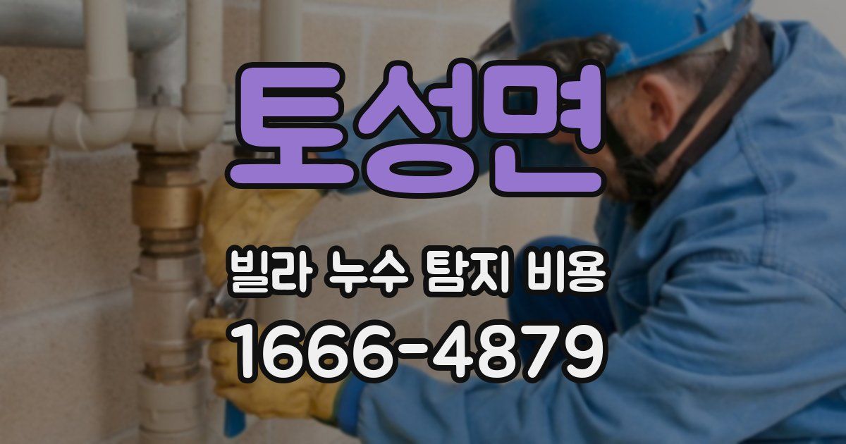 토성면 빌라 누수 탐지 비용