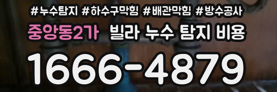 중앙동2가 빌라 누수 탐지 비용
