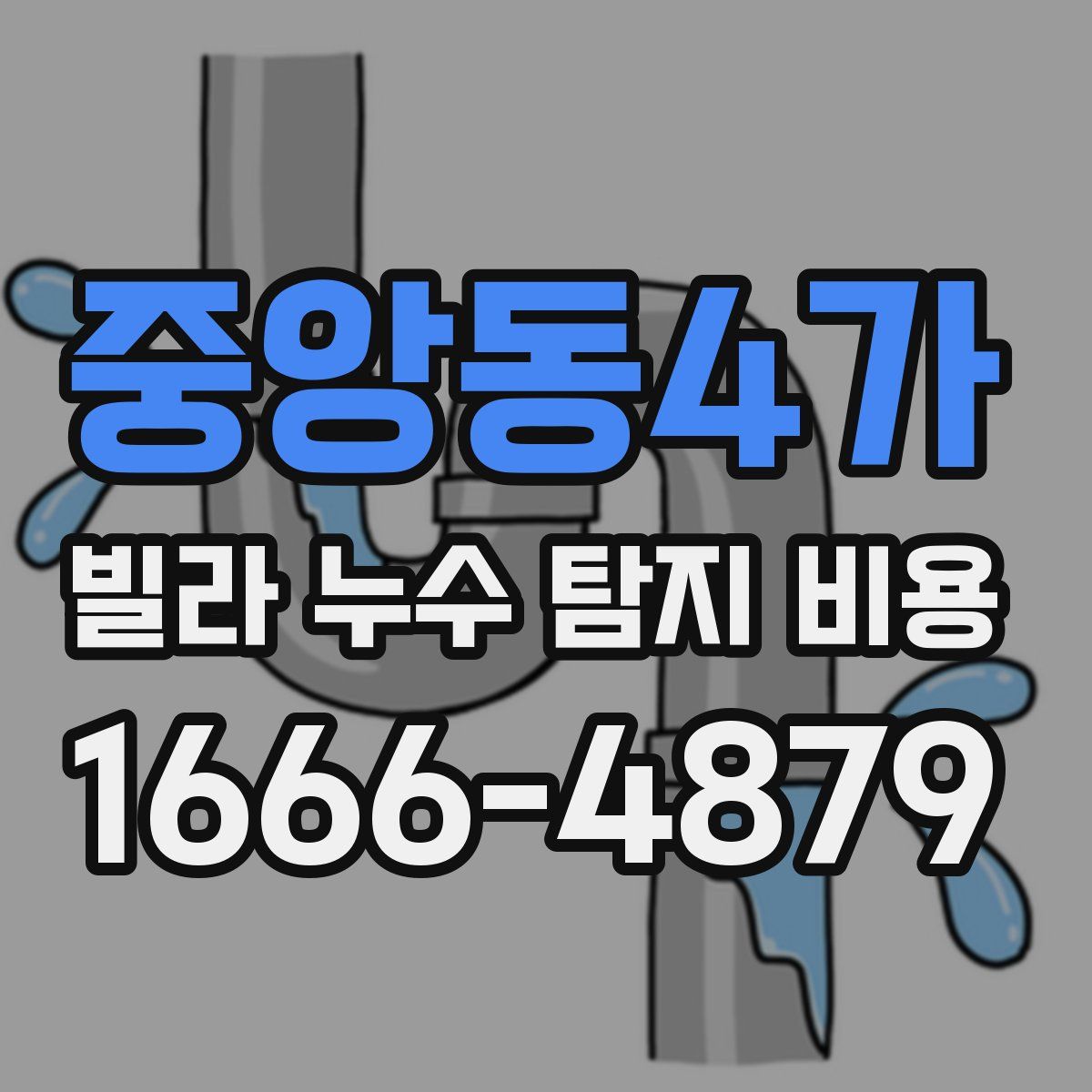 중앙동4가 빌라 누수 탐지 비용