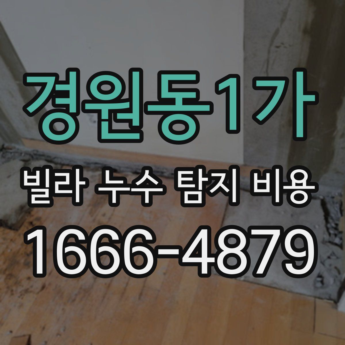 경원동1가 빌라 누수 탐지 비용