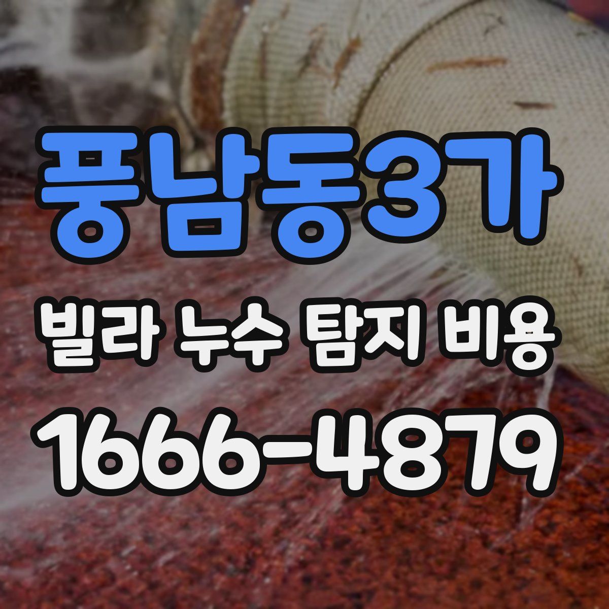 풍남동3가 빌라 누수 탐지 비용