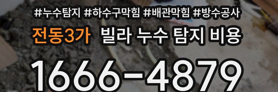 전동3가 빌라 누수 탐지 비용