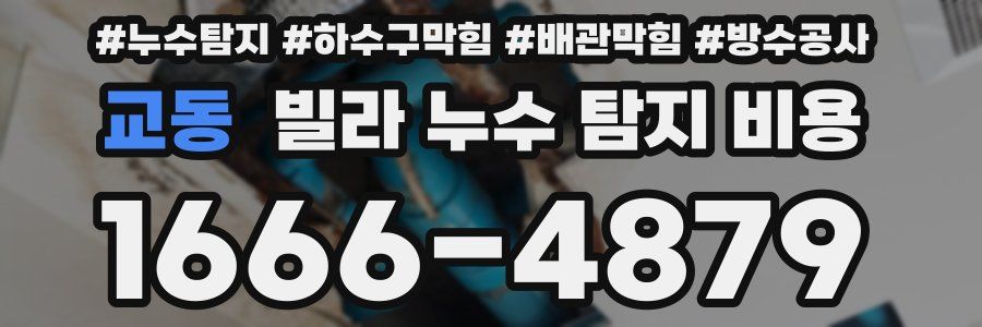 교동 빌라 누수 탐지 비용